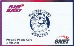 United States, SKU-10955, 3 Unit Connecticut Huskies, Dog (1994) Complimentary Issue, 2 Scans.  NO Pin ? - Altri & Non Classificati