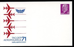 DDR PP10 C2/001a Privat-Postkarte TAG DER AEROPHILATELIE Karl-Marx-Stadt 1971  NGK 6,00 € - Postales Privados - Nuevos