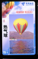 Télécarte China Télécom : Montgolfière - Espace