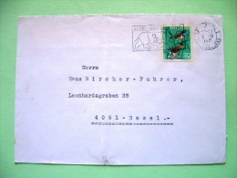 Switzerland 1971 Cover To Basel - Bird - Rhinoceros Cancel - Cartas & Documentos