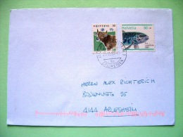 Switzerland 2002 Cover To Arlesheim - Zodiac Taurus - Fish - Lettres & Documents