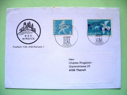 Switzerland 2004 Cover To Therwil - Bird Dove Postman - Drum Cancel - Lettres & Documents
