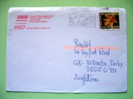 Switzerland 2006 Cover To England - Flower - Lettres & Documents