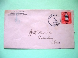 USA 1904 Pre Paid Cover Elkader To Colesburg Iowa - Washington (U395) - Other & Unclassified