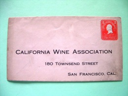 USA 1904 Pre Paid Cover To San Francisco - Washington (U395) - Wine Topic - Other & Unclassified