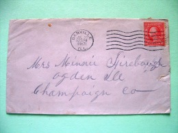 USA 1917 Cover Danville To Champaign - Washington - Other & Unclassified