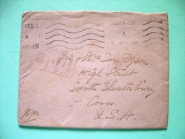 USA 1919 Military Cover "ARMY P.O.3" To South Glastonbury Conn. - Censor Cancel - Other & Unclassified
