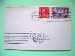 USA 1937 Cover Dallas To England - Washington (from Booklet) - Texas Centennial - Houston Austin Alamo - Other & Unclassified