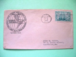 USA 1947 Cover Warren To Lancaster - Ship - Stamps Hobby America Map - Autres & Non Classés
