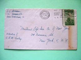 USA 1947 Cover San Francisco To N.Y. - Marines Raising Flag On Iwo Jima - Eagle Slogan - Other & Unclassified