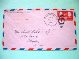 USA 1948 Pre Paid Cover Warrington To Memphis - Washington Franklin Plane Ships - Other & Unclassified