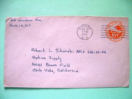 USA 1955 Pre Paid Cover Dunkirk To Chula Vista - Air Mail Plane - Other & Unclassified