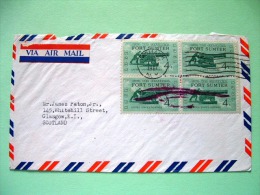 USA 1961 Cover Mohawk To Scotland U.K. - Cannon Fort Sumter (4x) - Other & Unclassified