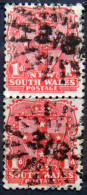 NEW SOUTH WALES 1897 1d Seal USED PAIR - Gebruikt