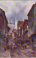 UNITED KINGDOM YORK STONEGATE  ,ARTIST SIGNED: TOM DUDLEY,J,W,RUDDOCK-PRINTE D ,OLD POSTCARD 1905 - York