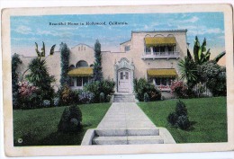 UNITED STATES CALIFORNIA BEAUTIFUL HOME IN HOLLYWOOD  OLD POSTCARD 1929 - Los Angeles