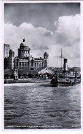 UNITED KINGDOM LANCASHIRE LIVERPOOL  FERRY LEAVING LANDING STAGE PHOTO OLD POSTCARD - Liverpool