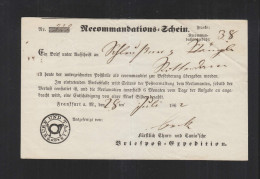 Thurn Und Taxis Rekommandations-Schein 1862 - Covers & Documents