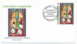 NOUVELLE CALEDONIE => Enveloppe FDC => Ordination Des Premiers Prêtres Mélanésiens - FDC