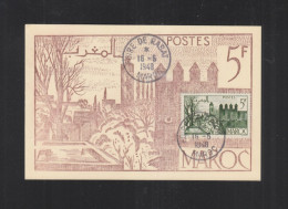 Maroc Maxi Carte 1948 - Briefe U. Dokumente