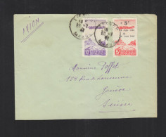 Maroc Lettre 1947 Pour La Suisse - Covers & Documents