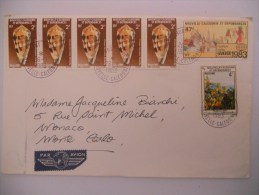 Nouvelle Caledonie Lettre De Mont Dore 1983 Pour Monaco Joli Affranchissement - Cartas & Documentos