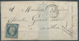 Lot N°26458   N°10  Oblit  PC 562 BUIS-LES-BARONNIES (25), Ind 7, Cachet De Facteur U Dand Un Cercle ROUGE - 1852 Luigi-Napoleone