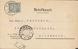 Netherlands A.J. TEN HOPE, ROTTERDAM 1905 Card Karte (2 Scans) - Cartas & Documentos