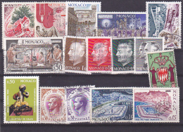 24- LOT 16 STAMPS USED MONACO - Usados