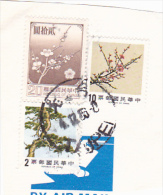 36 - CHINA REPUBLIC - REPUBBLICA DI CINA TAIWAN FORMOSA  FRAGMENT 3X STAMPS - Gebraucht