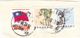 36 - CHINA REPUBLIC - REPUBBLICA DI CINA TAIWAN FORMOSA  FRAGMENT 3X STAMPS - Gebraucht