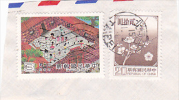 36 - CHINA REPUBLIC - REPUBBLICA DI CINA TAIWAN FORMOSA  FRAGMENT 2X STAMPS - Gebraucht