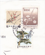 36 - CHINA REPUBLIC - REPUBBLICA DI CINA TAIWAN FORMOSA  FRAGMENT 3X STAMPS - Gebraucht