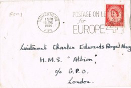 10321. Carta DUNFERMLINE  (Fife) Gran Bretaña 1954. Publicitary Postage - Lettres & Documents