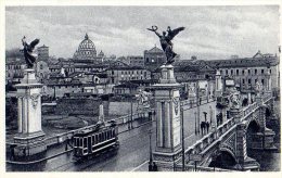 ROMA - PONTE VITTORIO EMANUELE  - ANIMATA - TRAM - FORMATO PICCOLO - C907 - Ponts