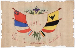CPA 677 - MILITARIA - Carte Militaire Patriotique  - Guerre 1914 - 18 -  Vive La Cordiale Entente - Patriottiche