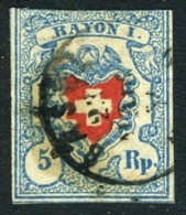 Switzerland #10 Used 5r Imperf From 1851 - 1843-1852 Federale & Kantonnale Postzegels