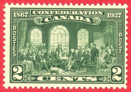 Canada #  142 - 2 Cents  - Mint N/H - Dated  1927 - Fathers Of The Confederation /  Pères De La Confédération - Unused Stamps