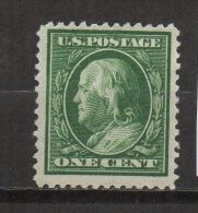 N847.-. USA / ESTADOS UNIDOS.-.1908 .-. SC# : 331 .-. MH .-. FRANKLIN .-. CAT VAL US$ 6.75 - Unused Stamps