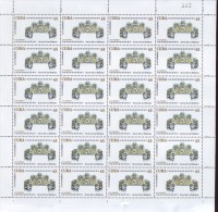 2010.517 CUBA MNH COMPLETE SET ON SHEET 2010 ARCHITECTURE. - Hojas Y Bloques