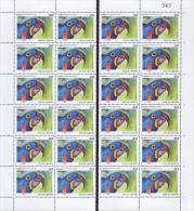 2009.518 CUBA MNH SHEET COMPLETE 2009 MNH BIRDS PARROT. IN 2 BLOCKS. - Hojas Y Bloques