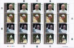 ARGENTINA 2013 - POPE FRANCIS: JOINT ISSUE With VATICAN (COMPLETE SHEET) - Ongebruikt