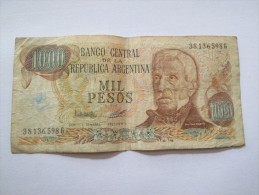 1000 MIL PESOS REPUBLICA ARGENTINA 38136598G - Argentinien