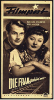 "Filmpost" "Die Frau Gehört Mir" Mit Barbara Stanwyck , Joel McCrea  -  Filmprogramm Nr. 88 Von Ca. 1948 - Altri & Non Classificati