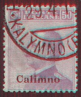 ITALIA - ISOLE  EGEO - CALINO - KALYMNO - Used - 1912 - Aegean (Calino)