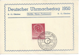 Germany (Berlin) 1950 (o) Mi.71 (Deutscher Uhrmachertag 1950) - Lettres & Documents