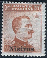 ITALIA - ISOLE  EGEO - NISIRO - NISIROS - Re Senza Filigr. - *MLH - 1917 - Aegean (Nisiro)