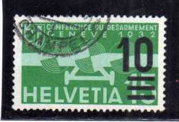 SWITZERLAND SUISSE SCHWEIZ SVIZZERA 1935 AIRMAIL AEREA AVION AIR MAIL CENT. 10 On 15c USATO USED OBLITERE' - Used Stamps