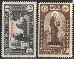 ITALIA - ERITREA - St.  ANTONIO - *MLH - 1931 - Eritrée