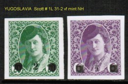 YUGOSLAVIA    Scott  # 1L 21-2**  VF MINT NH - Nuovi